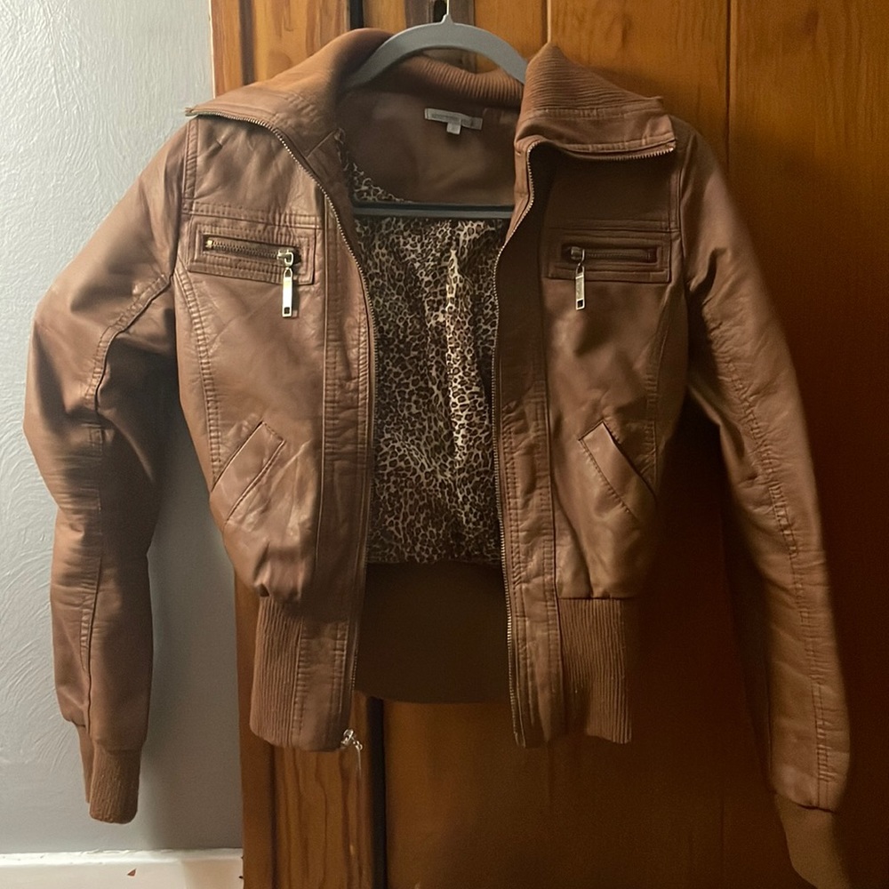 Faux leather jacket